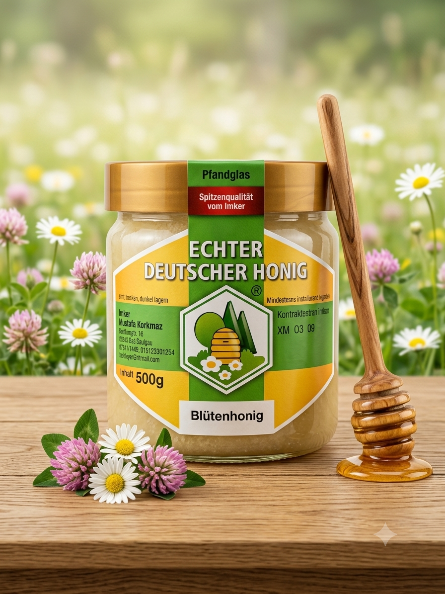 Blütenhonig, der cremig weiße